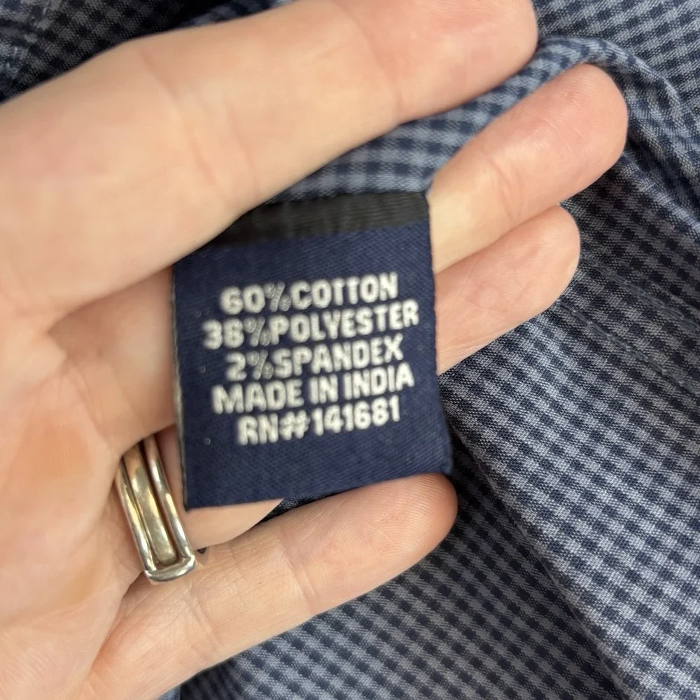 Architect Button-Down Shirt Blue Micro Check Big and Tall 3XLT NWT‎
